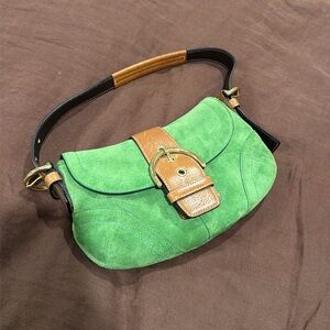Coach Soho Green Suede Bag
